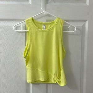 XS Cycle House neon yellow workout tank